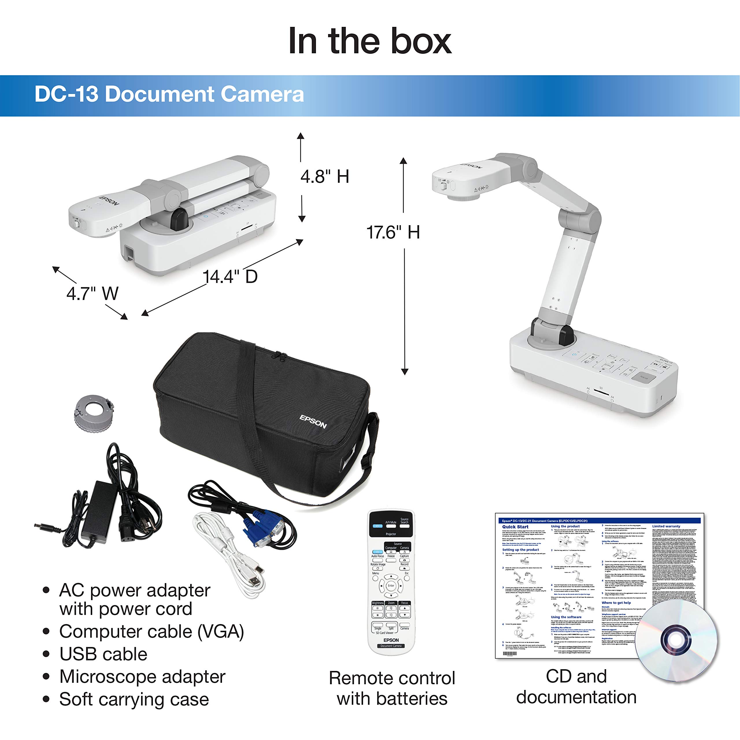 Amazon.com : Epson DC-13 High-Definition Document Camera with HDMI Amazon.com : Epson DC-13 High-Definition Document Camera with HDMI